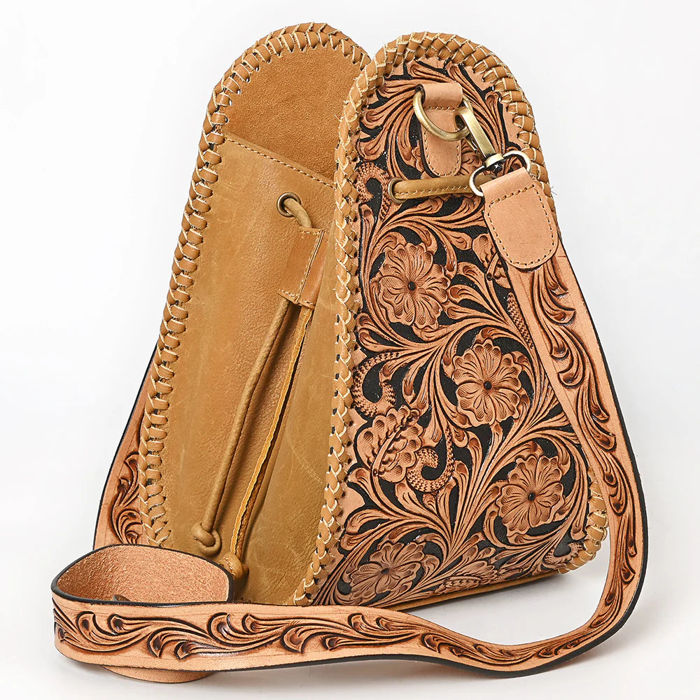 American Darling Bucket Hand Tooled Genuine Western Bag I Gussied