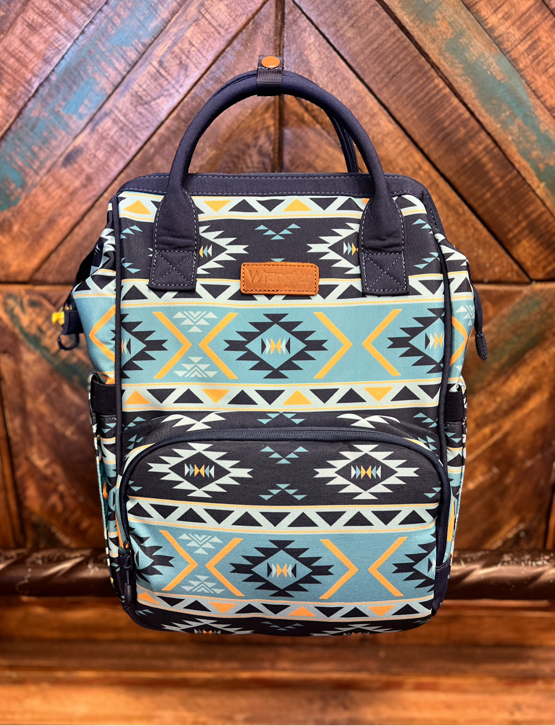 kelty aztec-style top zip backpack diaper bag The Original Wrangler Diaper Bag -Navy/Blue