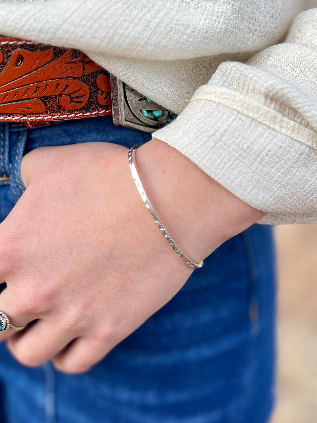 Simply Navajo Sterling Silver Cuff Bracelet | gussieduponline