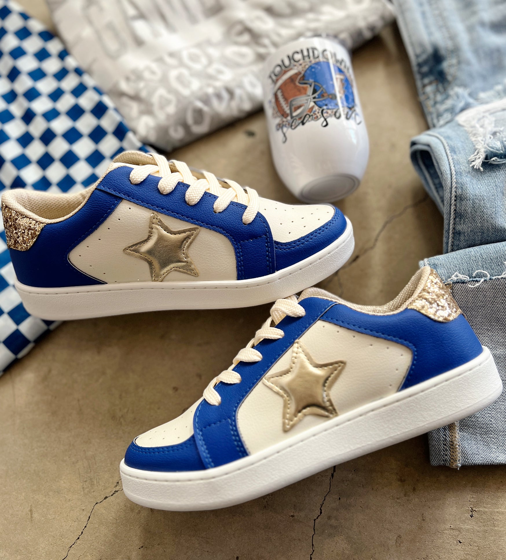 Blue Game Day Sneakers I Gussied Up Online – gussied up online display picture 1