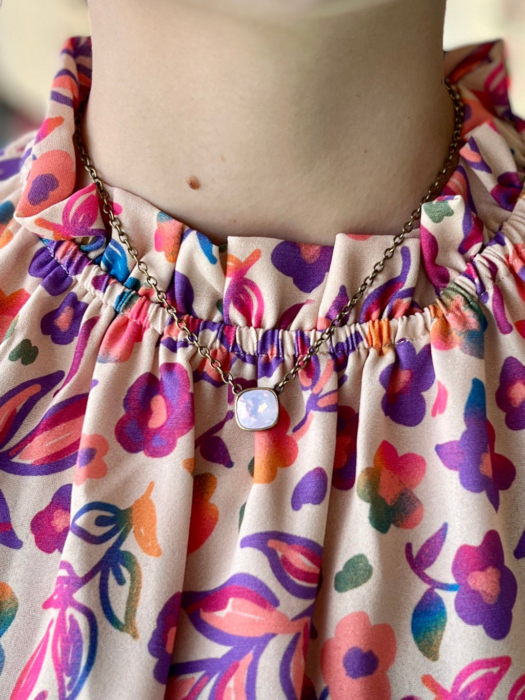 Panache Pink Stone Necklace | gussieduponline