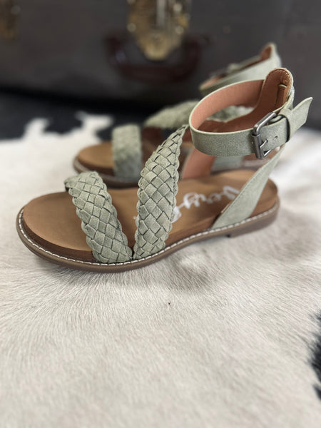 Sylvie Sage Braided Strap Sandals Gussied Up Online Boutique