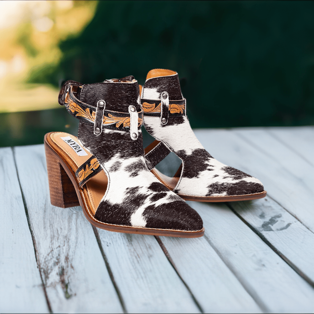 Beth Jane  Black & White Strappy Heels | gussieduponline
