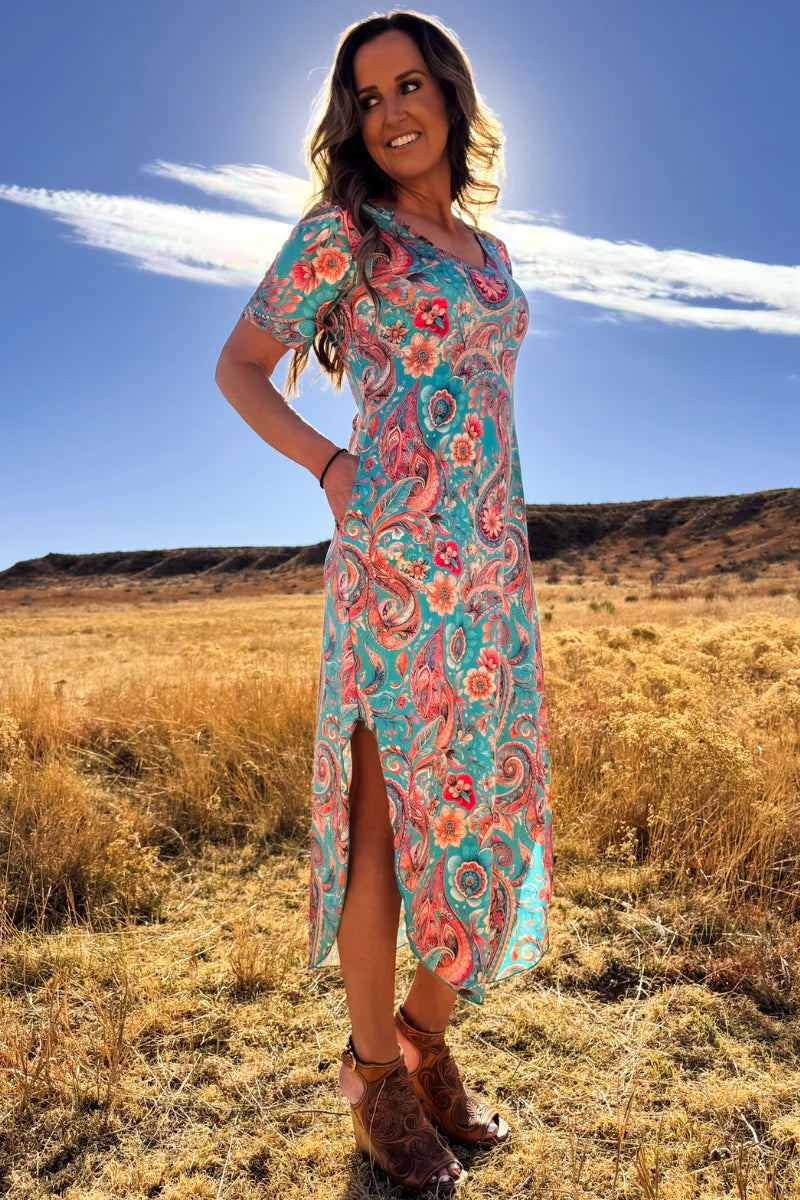floral paisley maxi dress Sterling Kreek Willow Paisley Maxi Dress I Gussied Up Online Boutique 3X