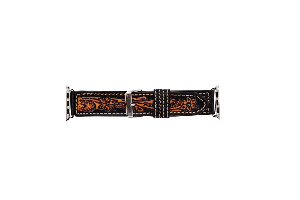Fox Trail Hand Tooled Leather Apple Watchband
