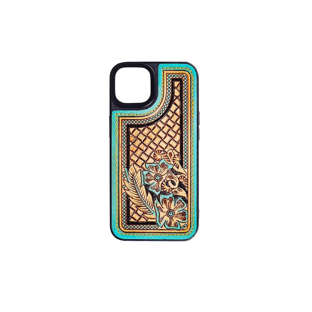 Falcon Trail IPhone 14 Tooled Leather Phone Case