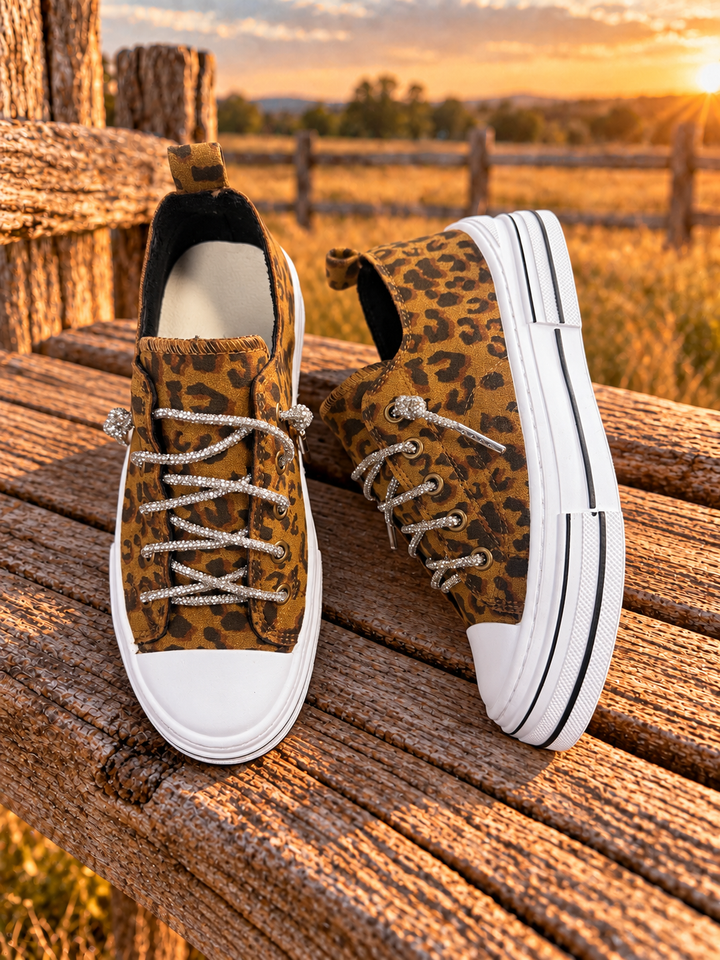 Aman Tan Leopard 3 Sneakers