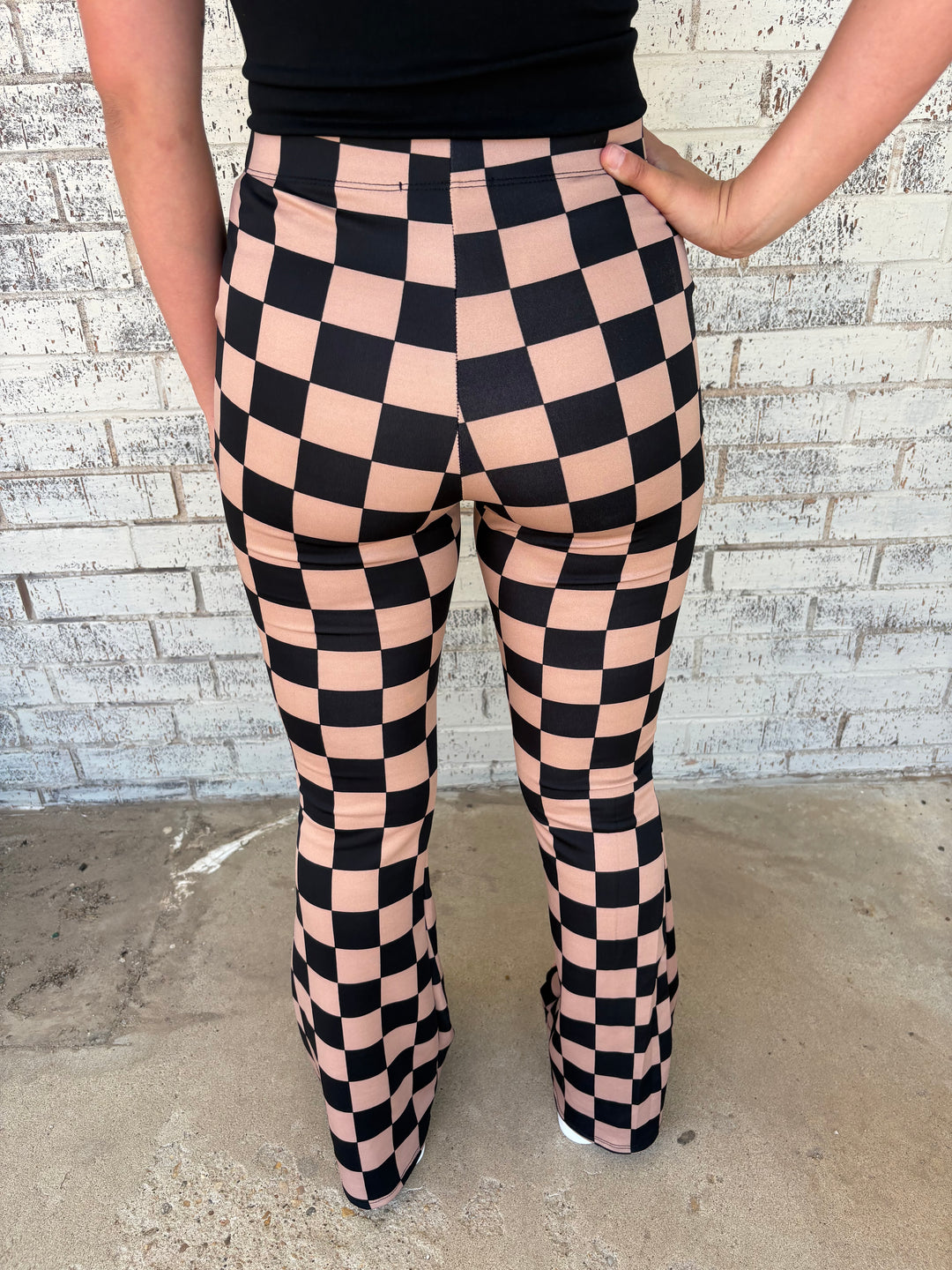 Black & Mocha Checkered Trouser Pants*