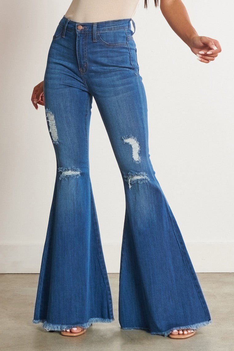 The Lainey Concert Bell Bottom Jeans - Main Image