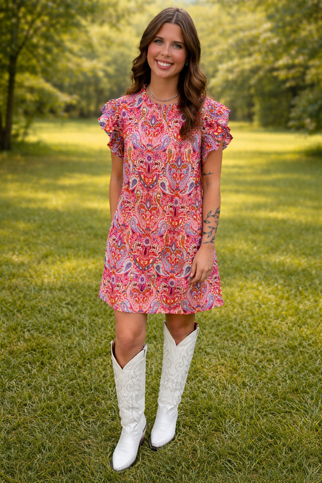 fuchsia short sleeve dress Fuchsia Contrast Trim Short Sleeve Midi Dress