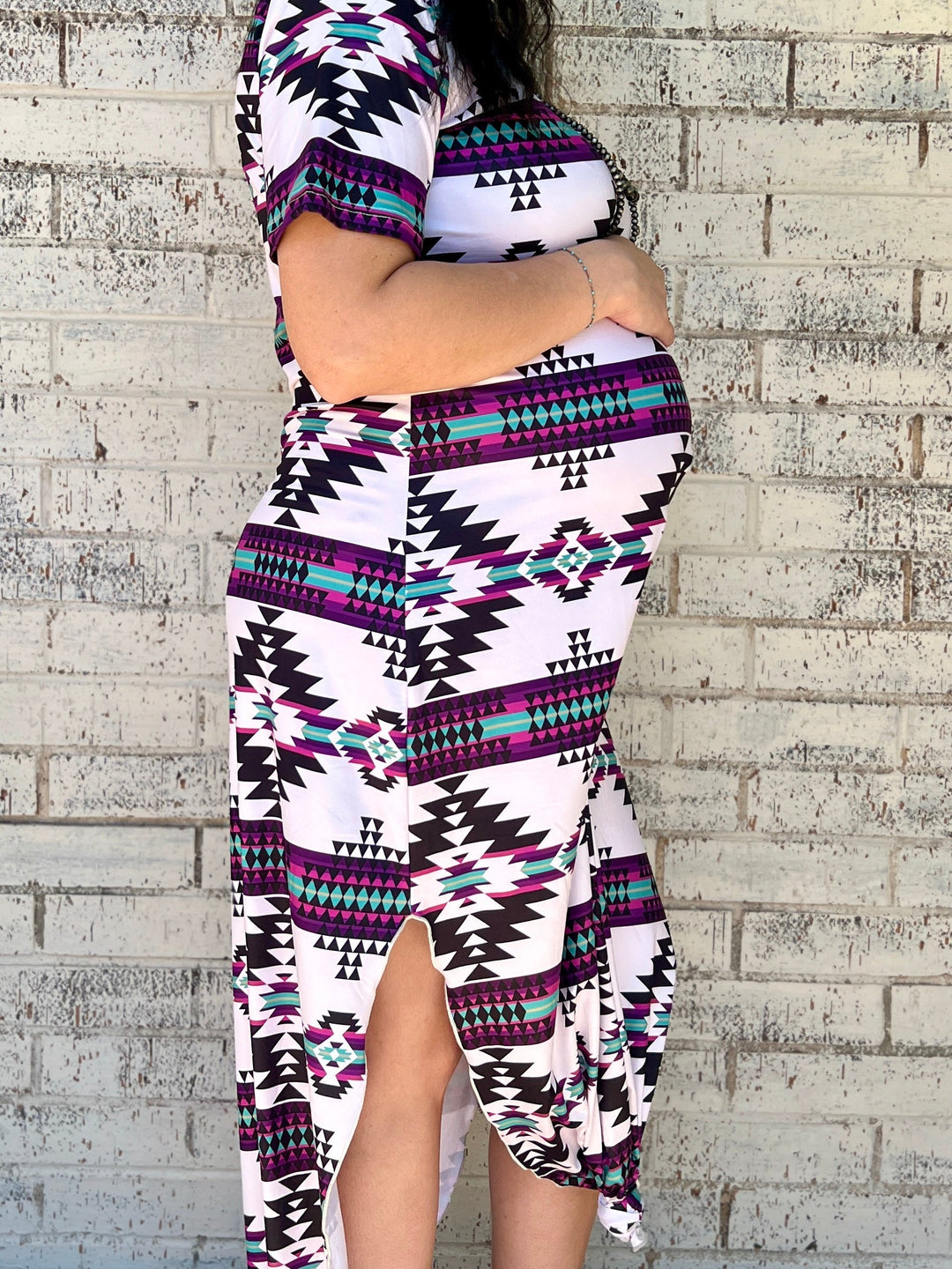 Plus Aztec Outskirts Maxi Dress Plus Aztec Outskirts Maxi Dress