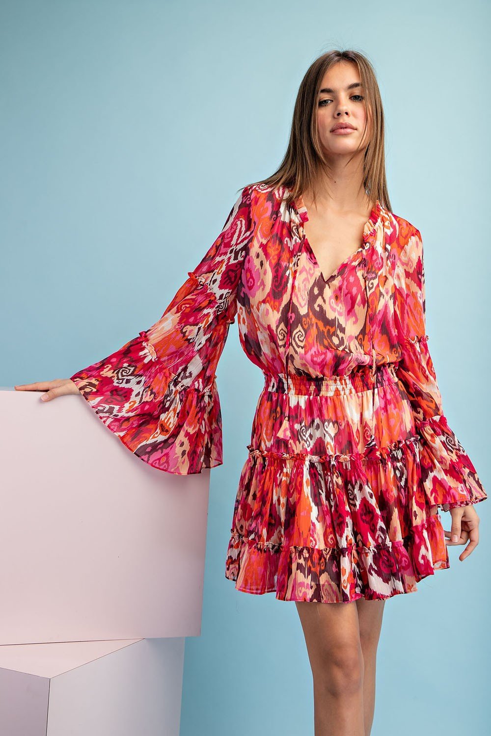 Pink Southern Bell Mini Dress | gussieduponline