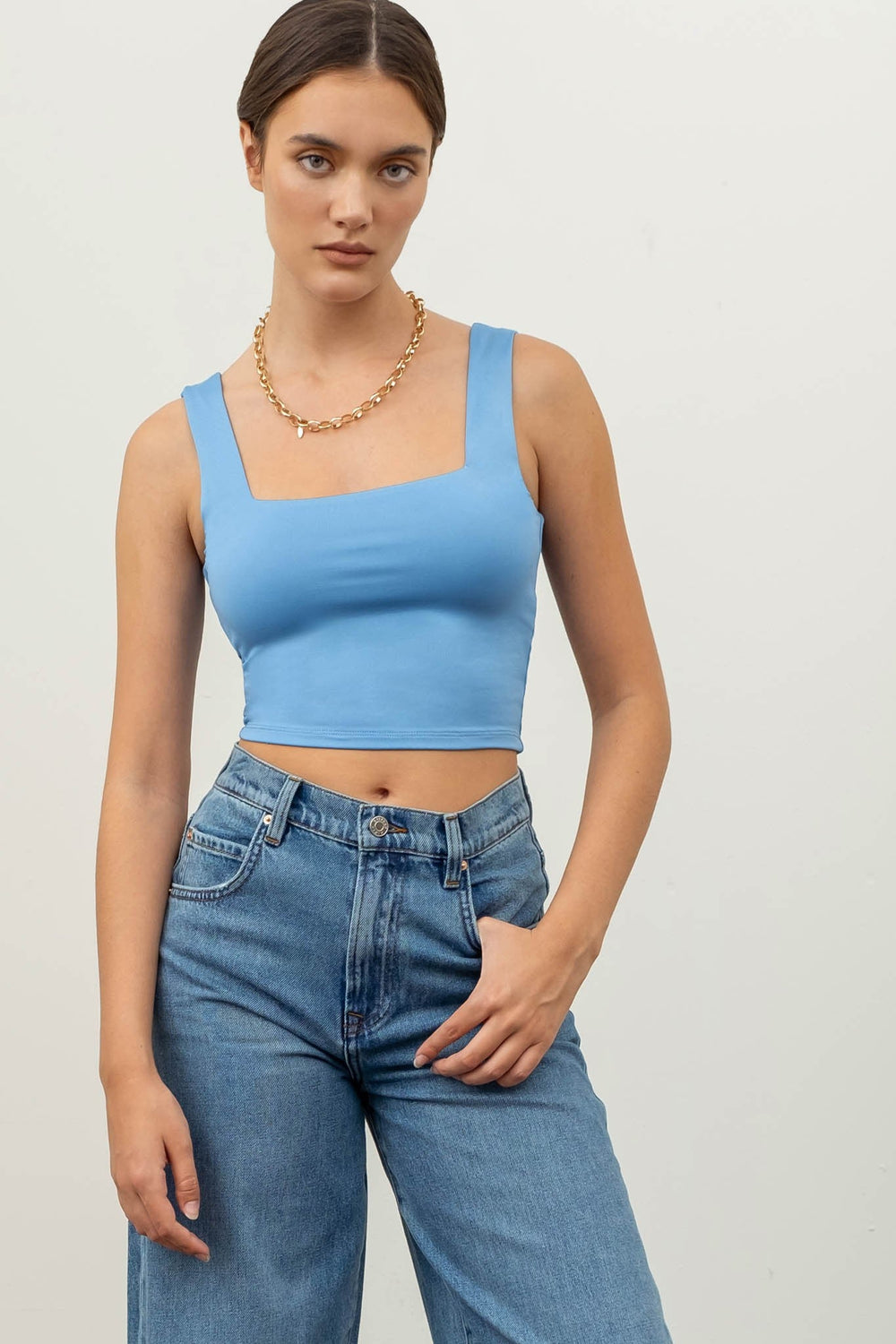 Square Up Cropped Tank - Multiple colors | gussieduponline