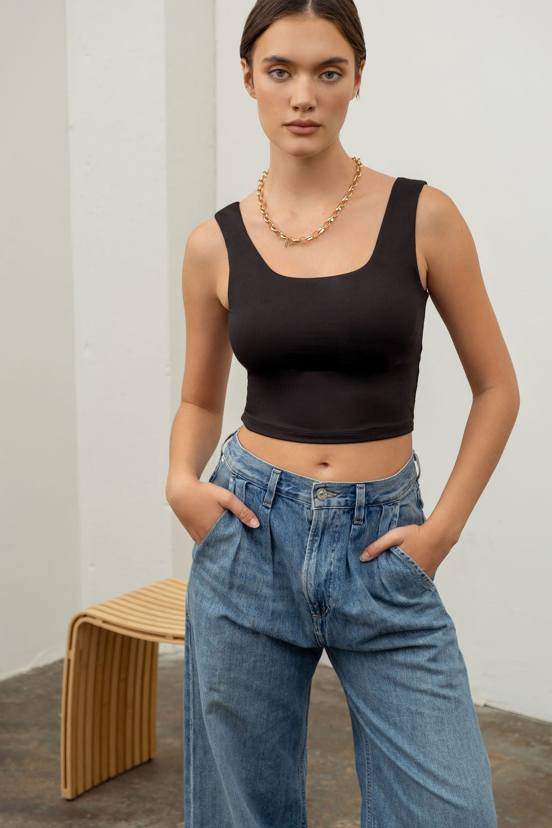 Square Up Cropped Tank - Multiple colors | gussieduponline