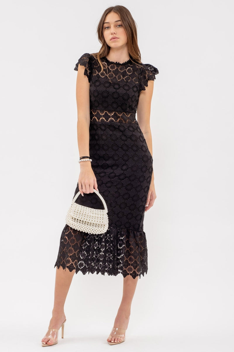 The Lace Eyelet Dress-2 Colors | gussieduponline