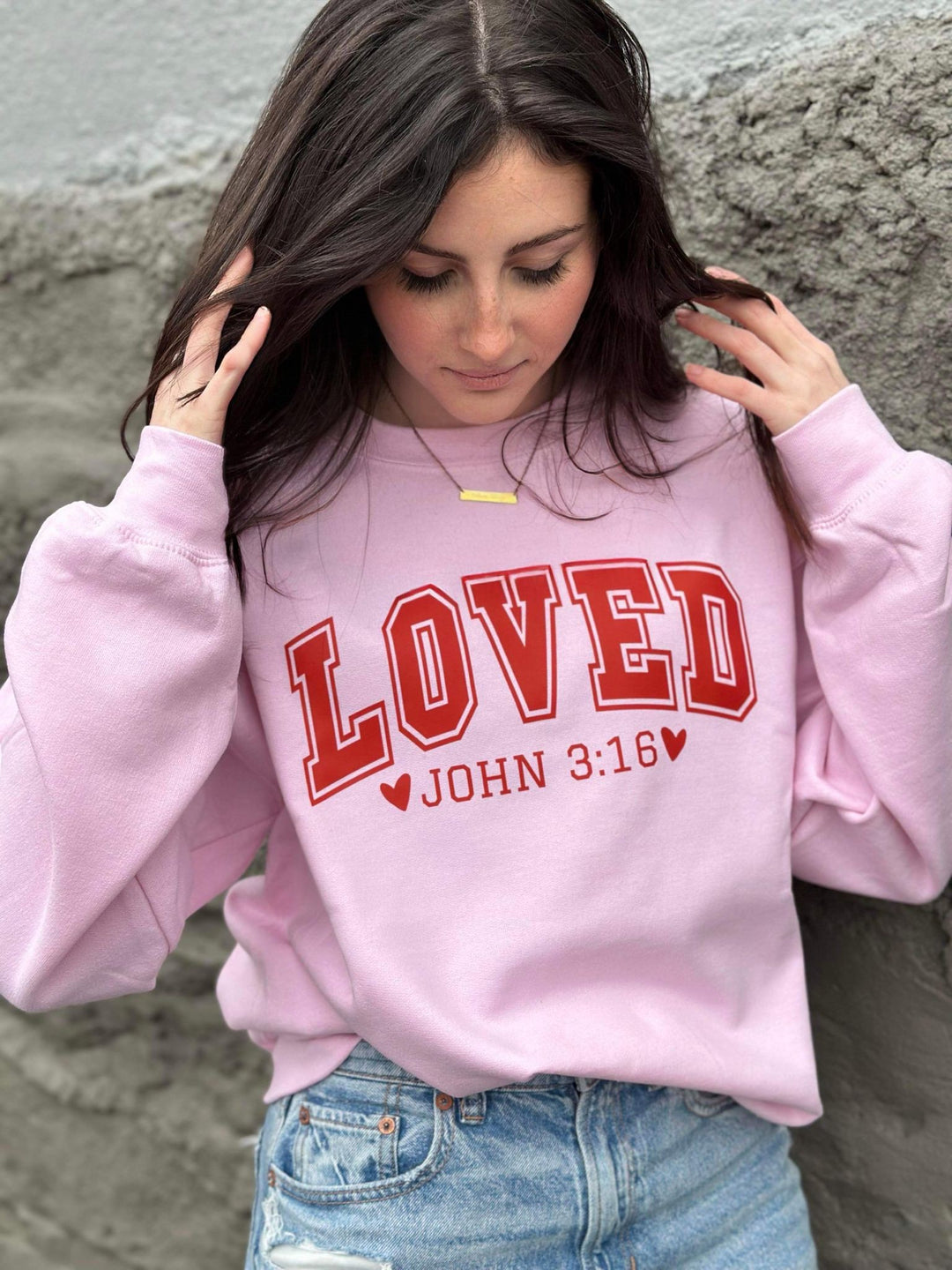 Loved John Pink Sweatshirt*