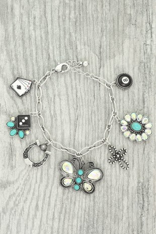 Western Theme Charm Bracelet