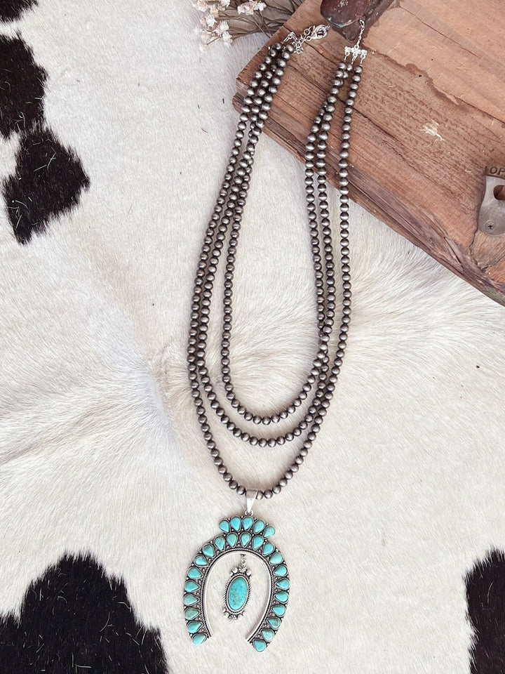 3-Strand Beaded Naja Squash Inspired Necklace | gussieduponline