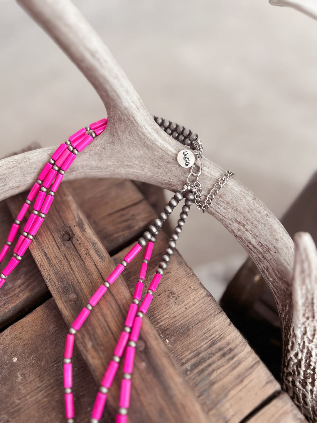 3-Strand Beaded Navajo Long Necklace - 2 Colors | gussieduponline