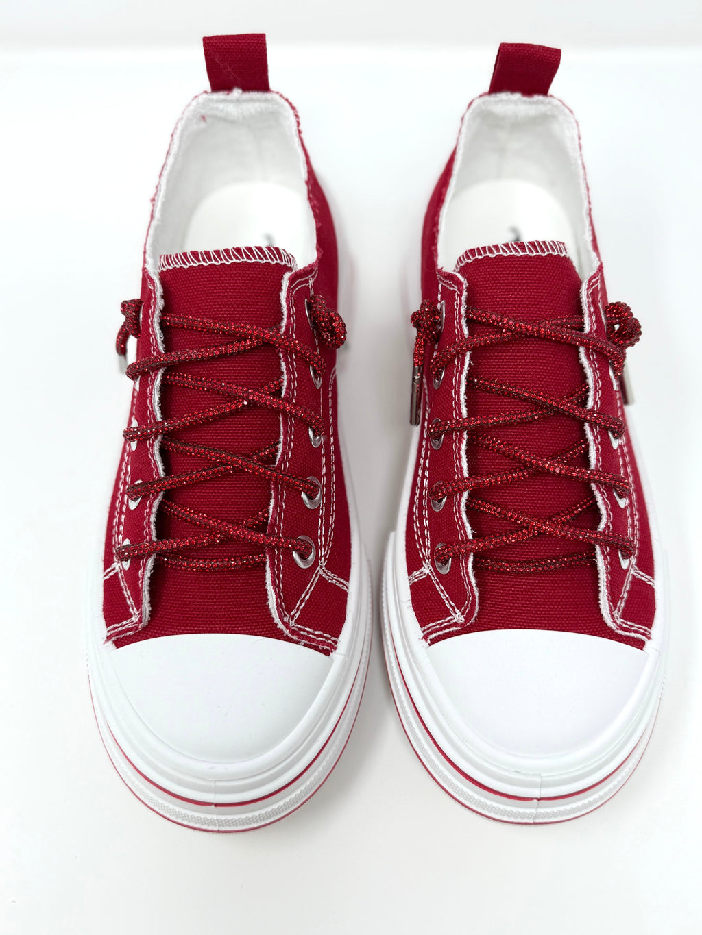 Very G Red Aman Sparkle Sneakers
