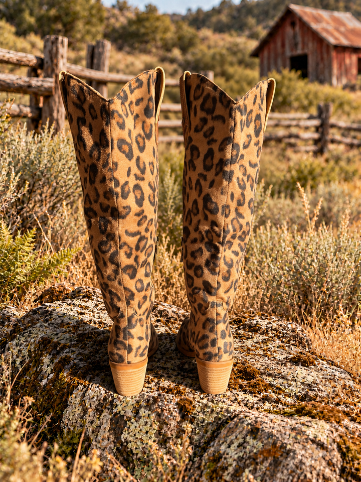 Giada Leopard Western Boots