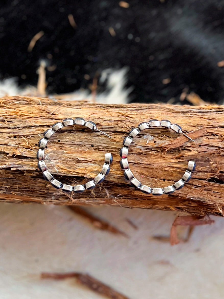 Hoops of Stones Earrings | gussieduponline