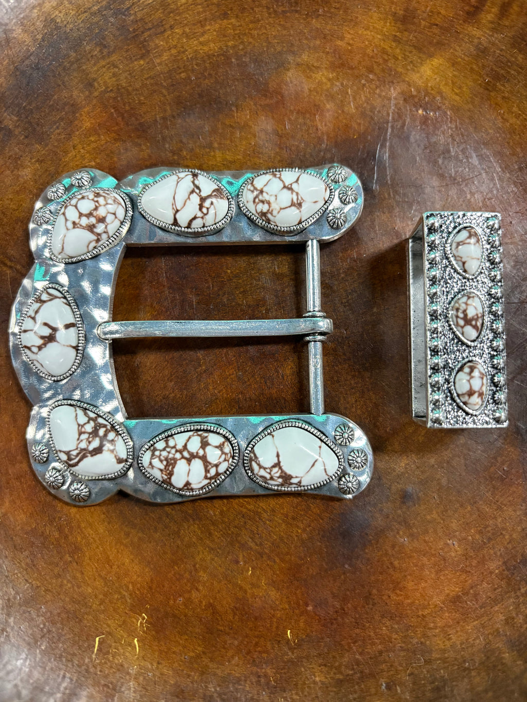 Sterling Kreek White Buckle Up Belt Buckle