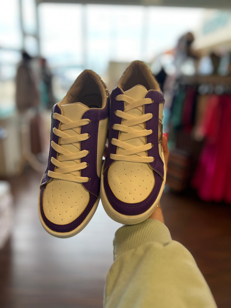 Miel Purple Gameday Sneakers | gussieduponline