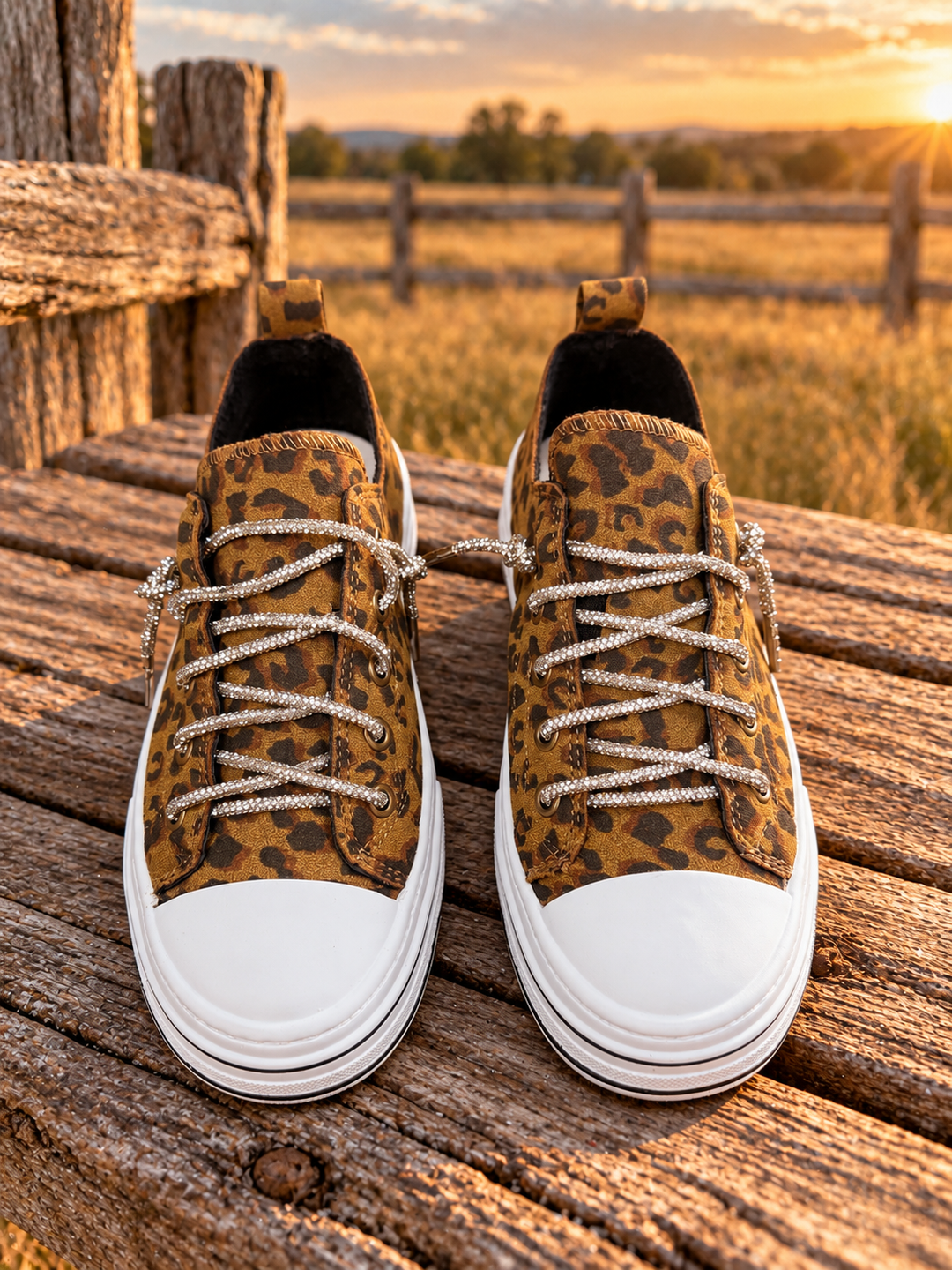 Aman Tan Leopard 3 Sneakers