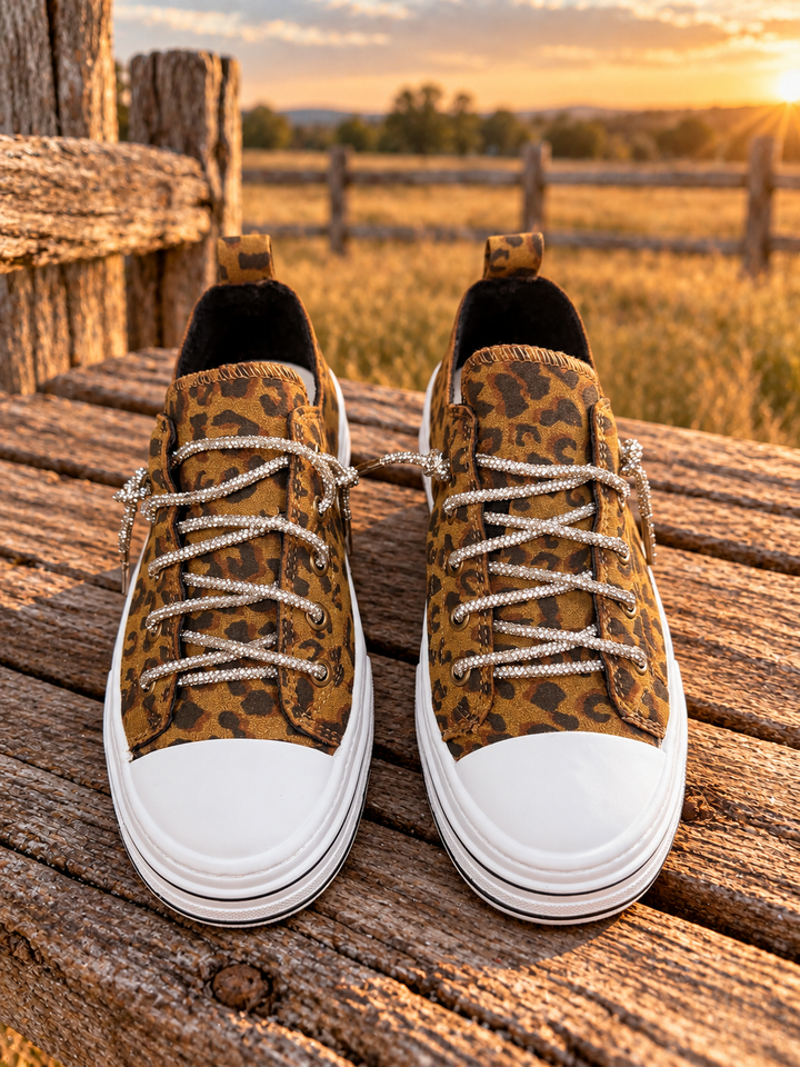 Aman Tan Leopard 3 Sneakers