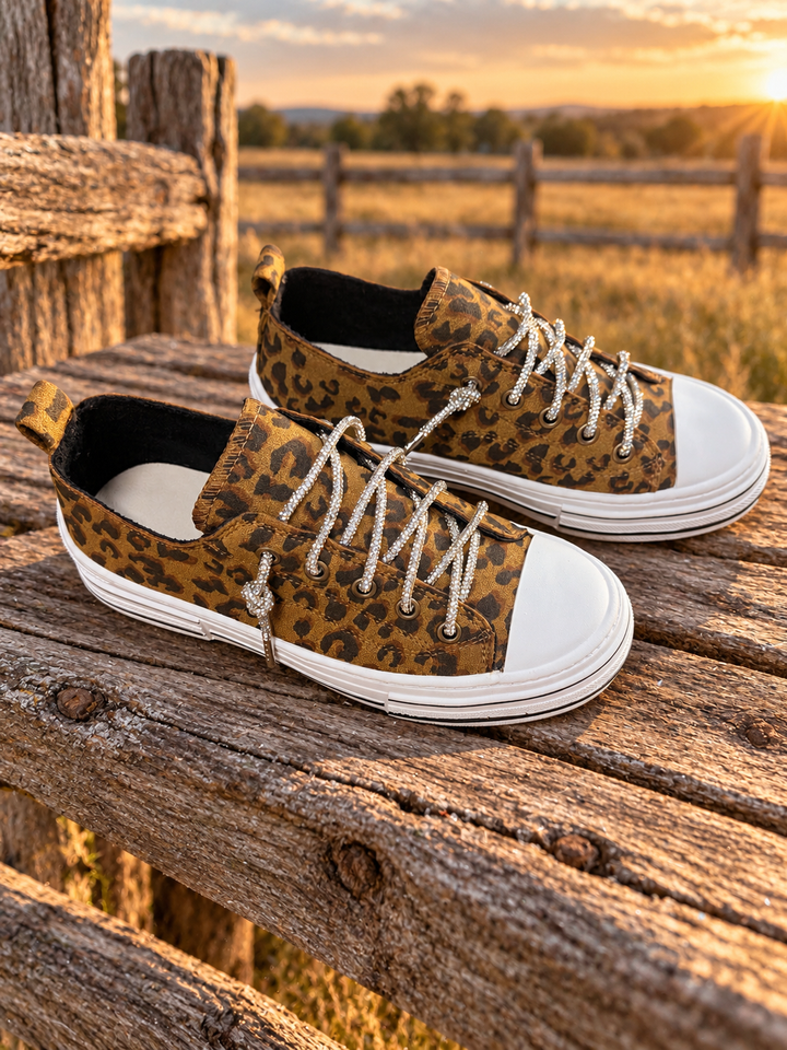 Aman Tan Leopard 3 Sneakers
