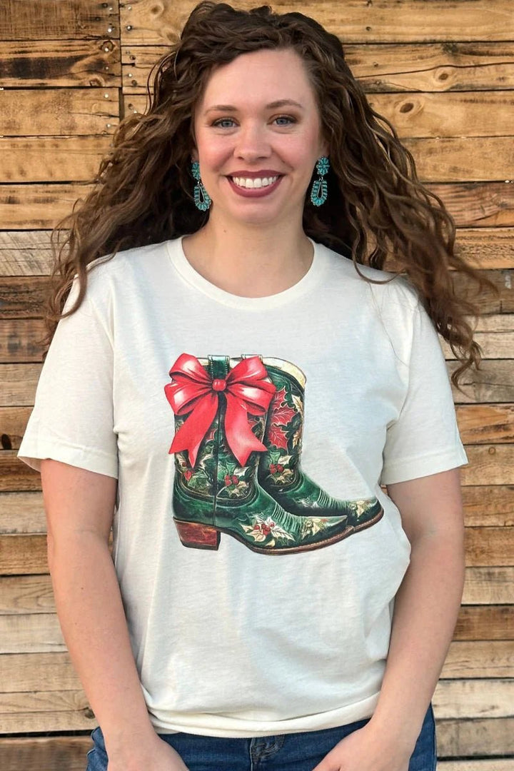 *LIMITED EDITION* Sterling Kreek All I Want For Christmas Is Boots Tee | gussieduponline