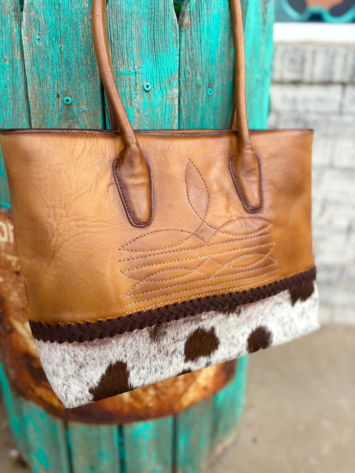 American Darling Cow Town Genuine Leather Bag