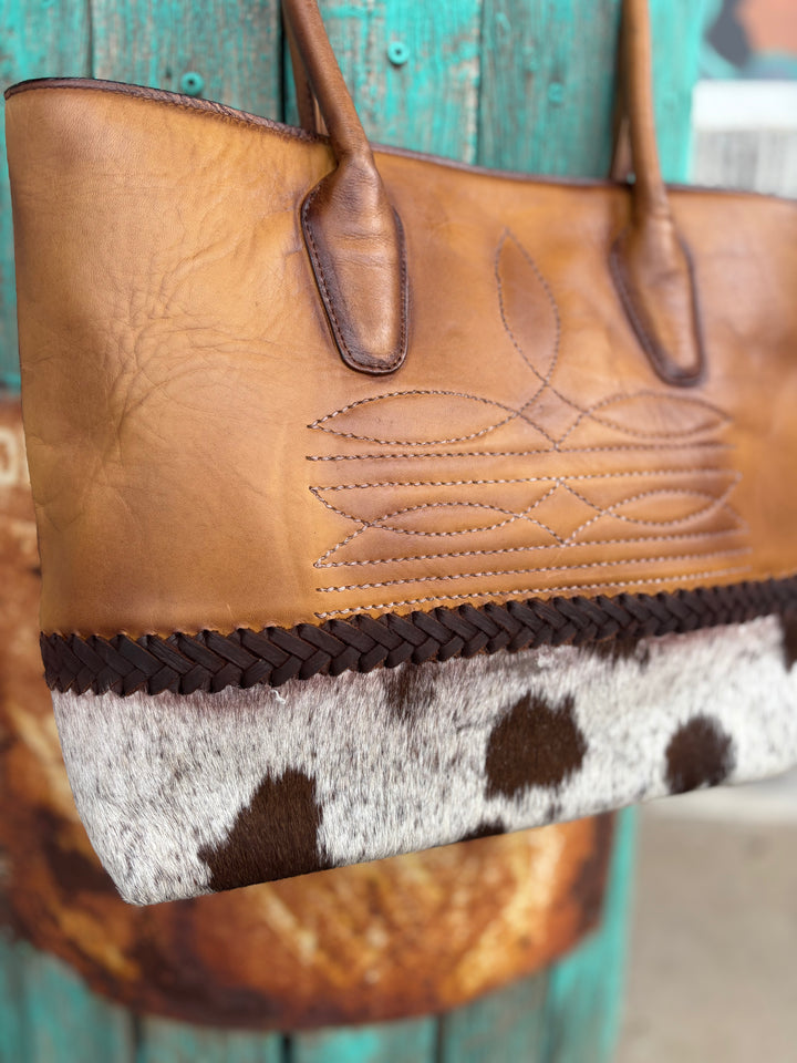 American Darling Cow Town Genuine Leather Bag
