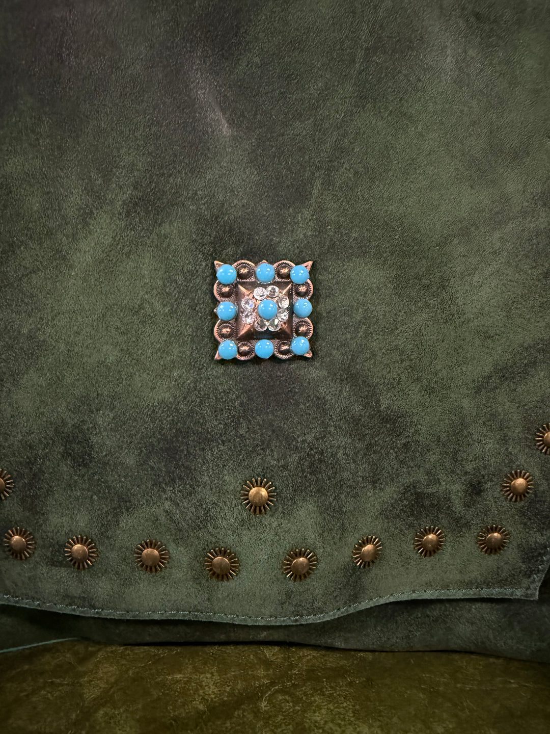 American Darling Genuine Western Leather Turquoise Bag