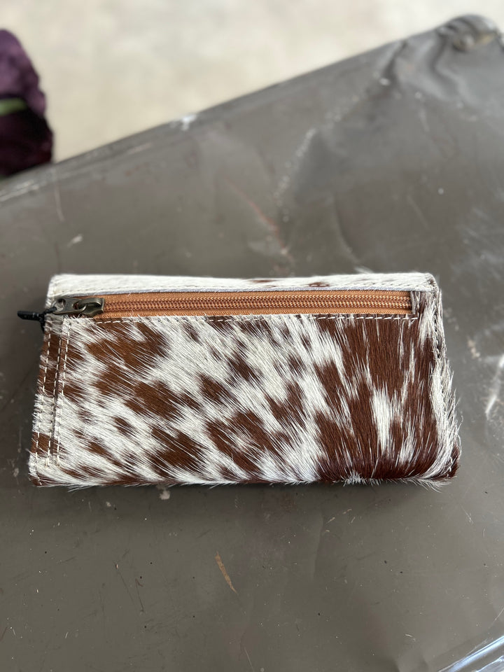 American Darling Hair on Hide Tooled Leather Wallet