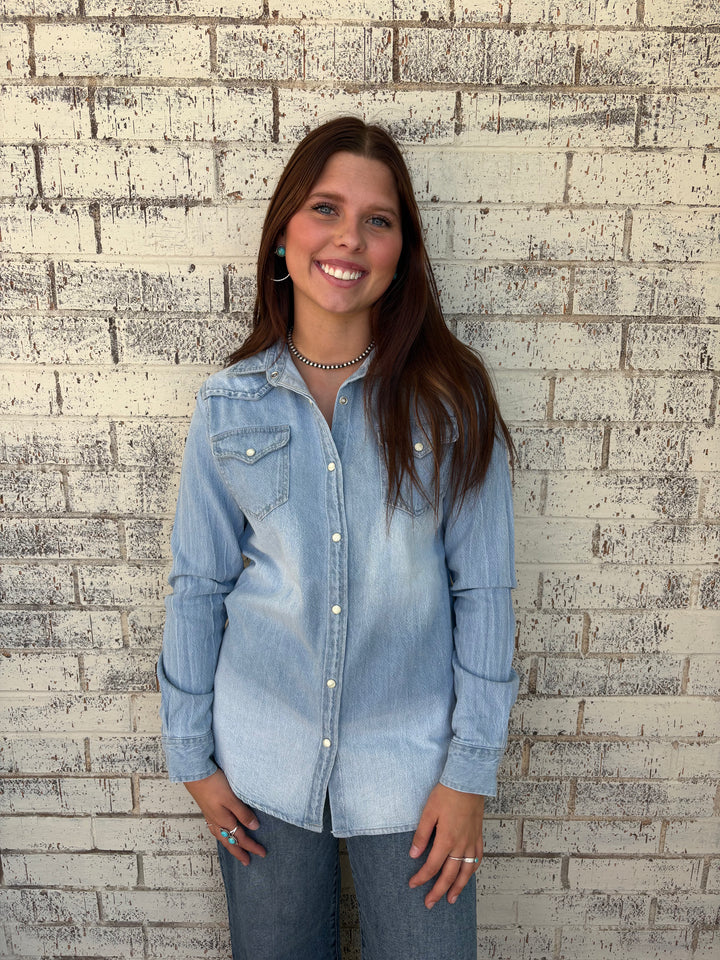 American Darling Tooled Leather Woman's Shirt