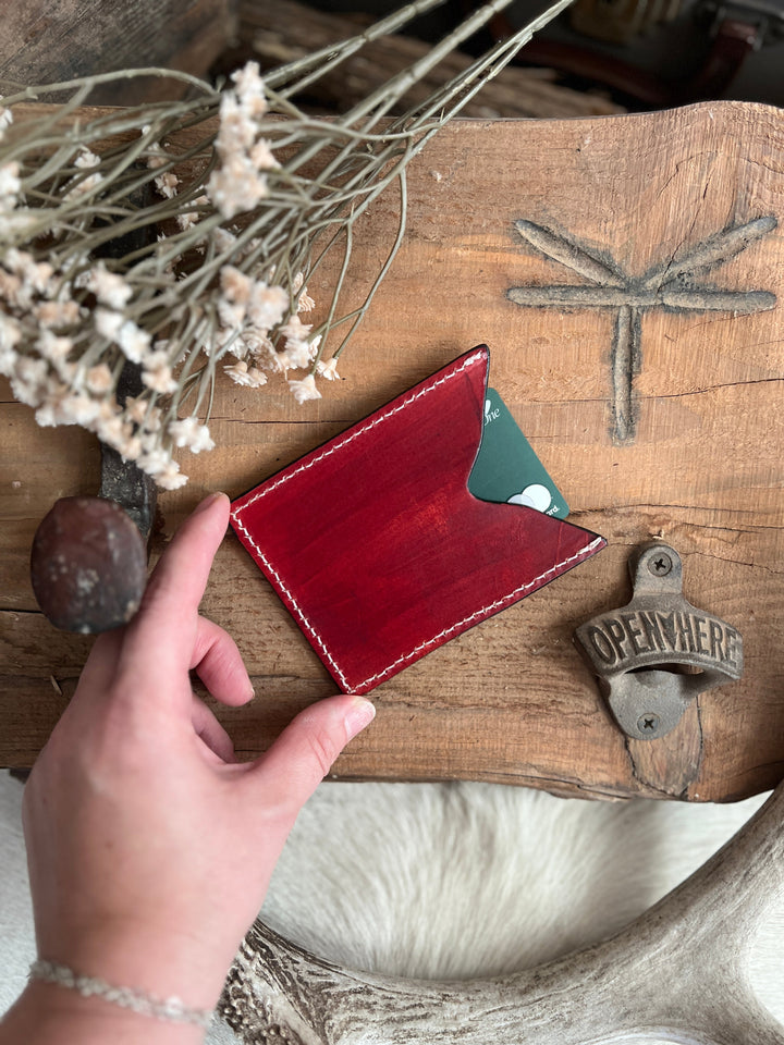 American Darling Tooled Leather Card Holder | gussieduponline