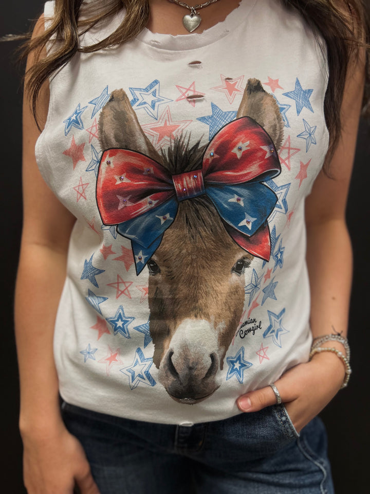American Donkey Bow Holy Tank Top*