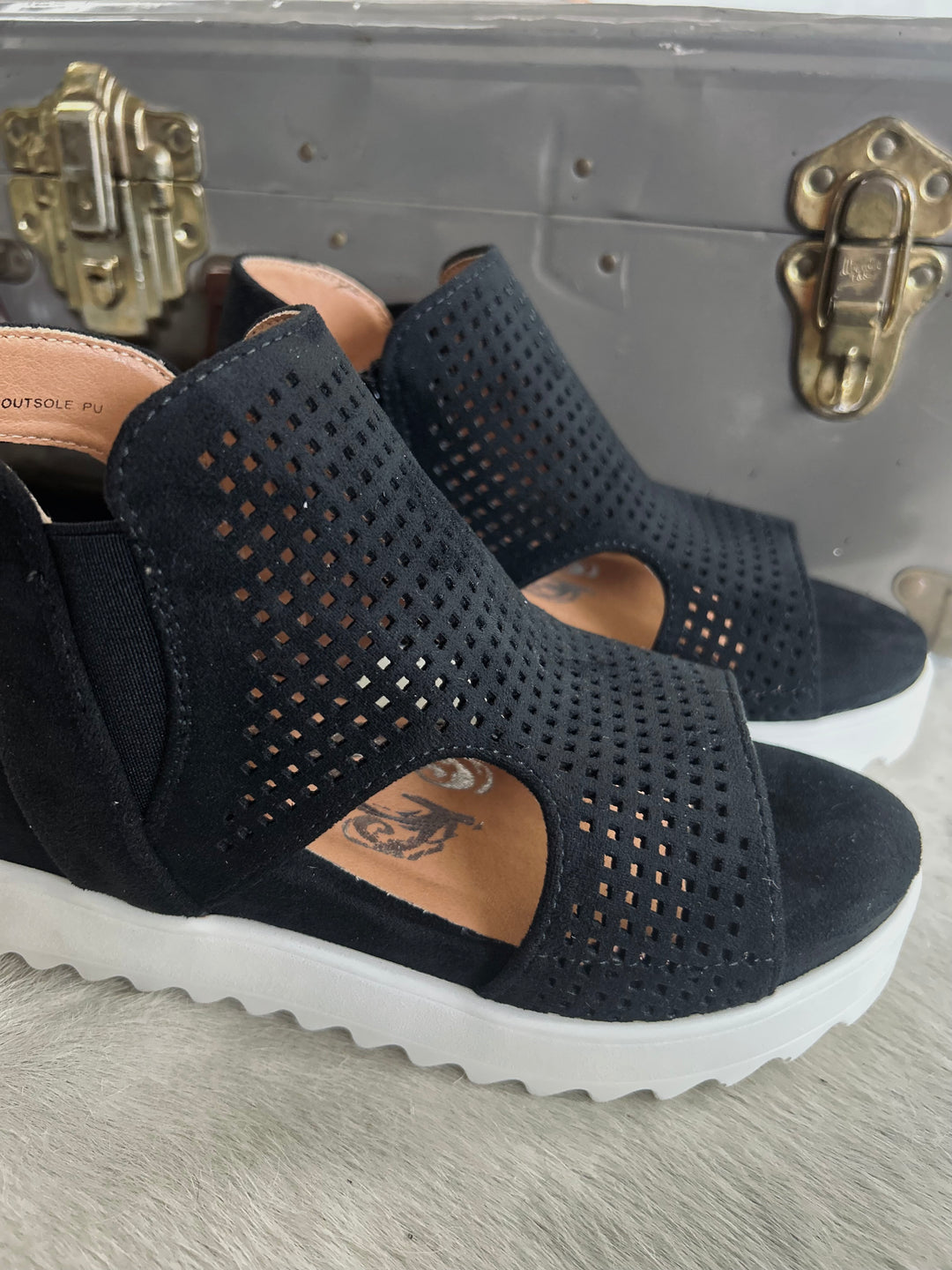 Amy Black Platform Sandals