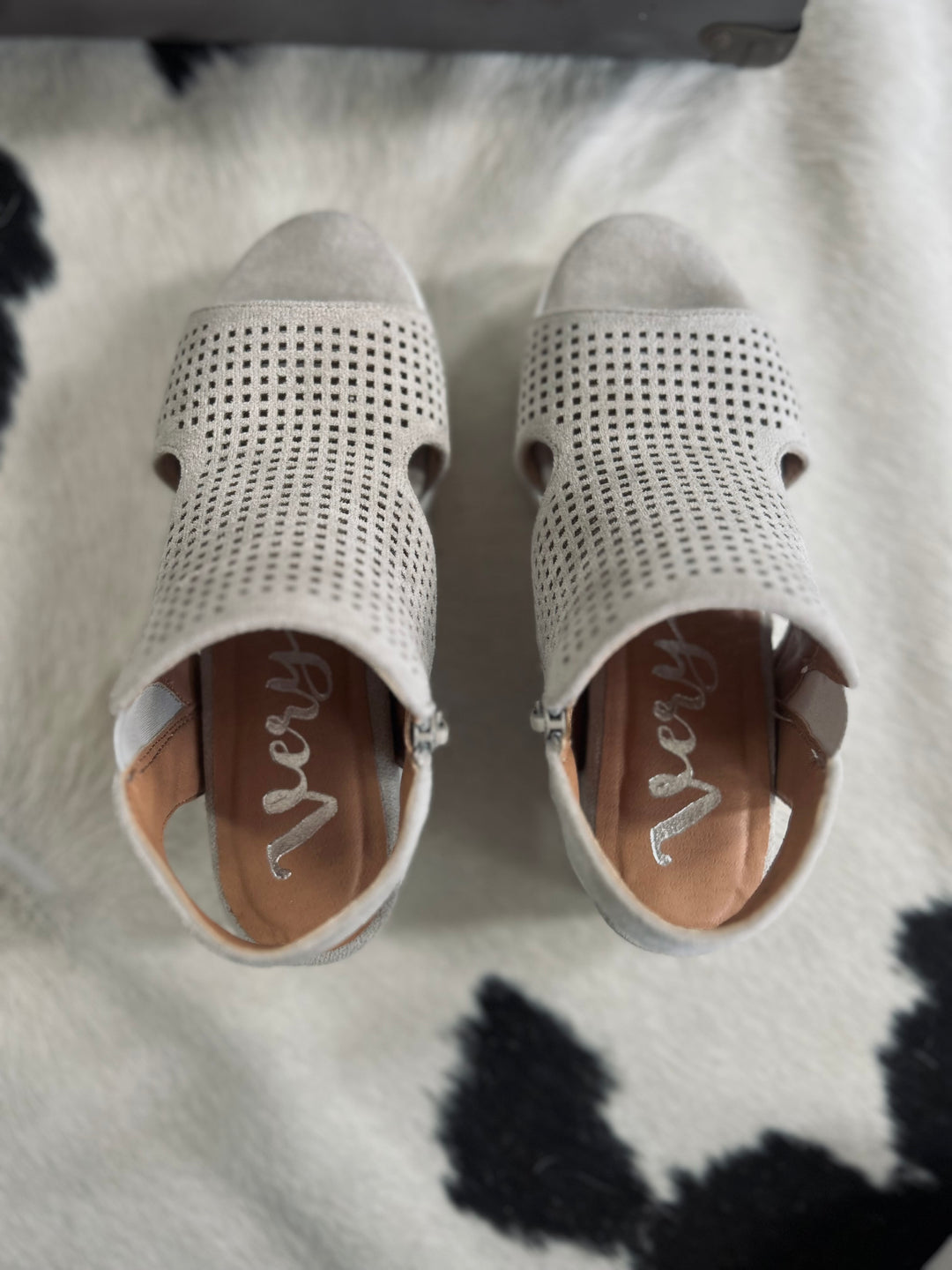 Amy Light Grey Platform Sandals