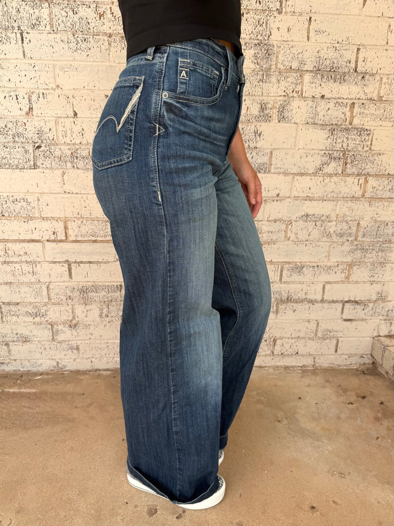 Ariat Women's Ultra High Rise Rosalie Wide Leg Jean- Regular & Long Length