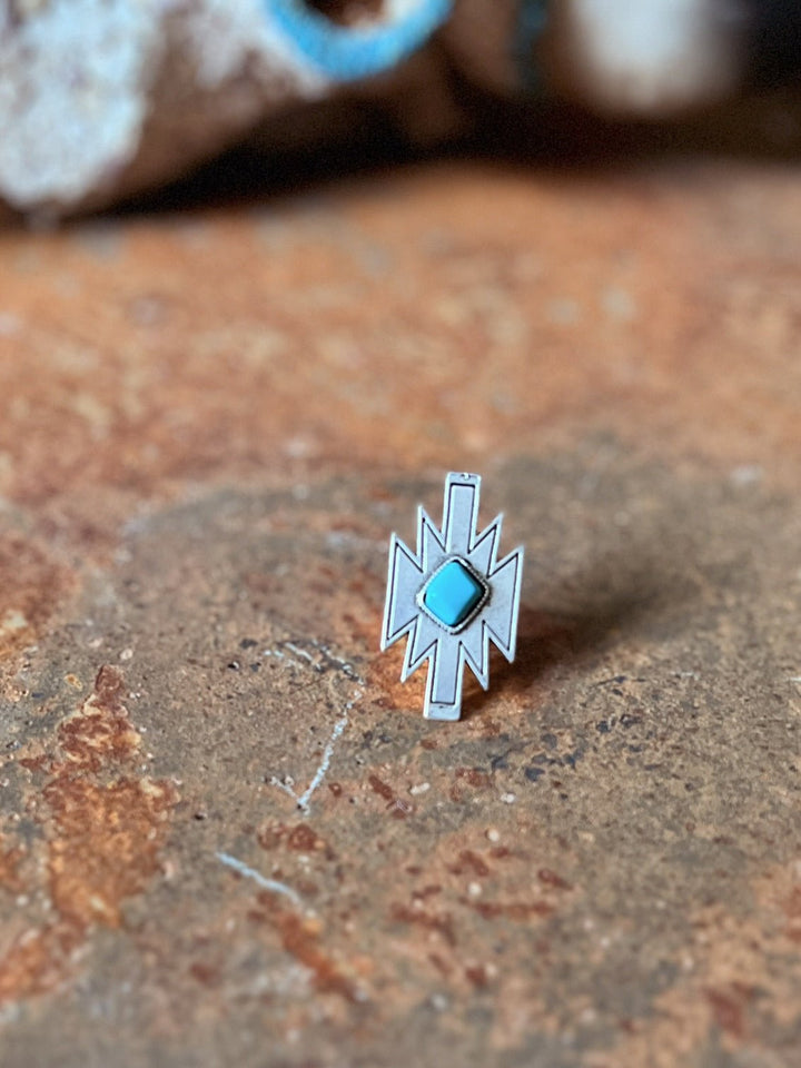 Aztec Diamond Cut Out Adjustable Ring | gussieduponline