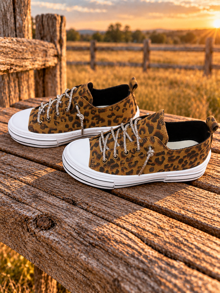 Aman Tan Leopard 3 Sneakers