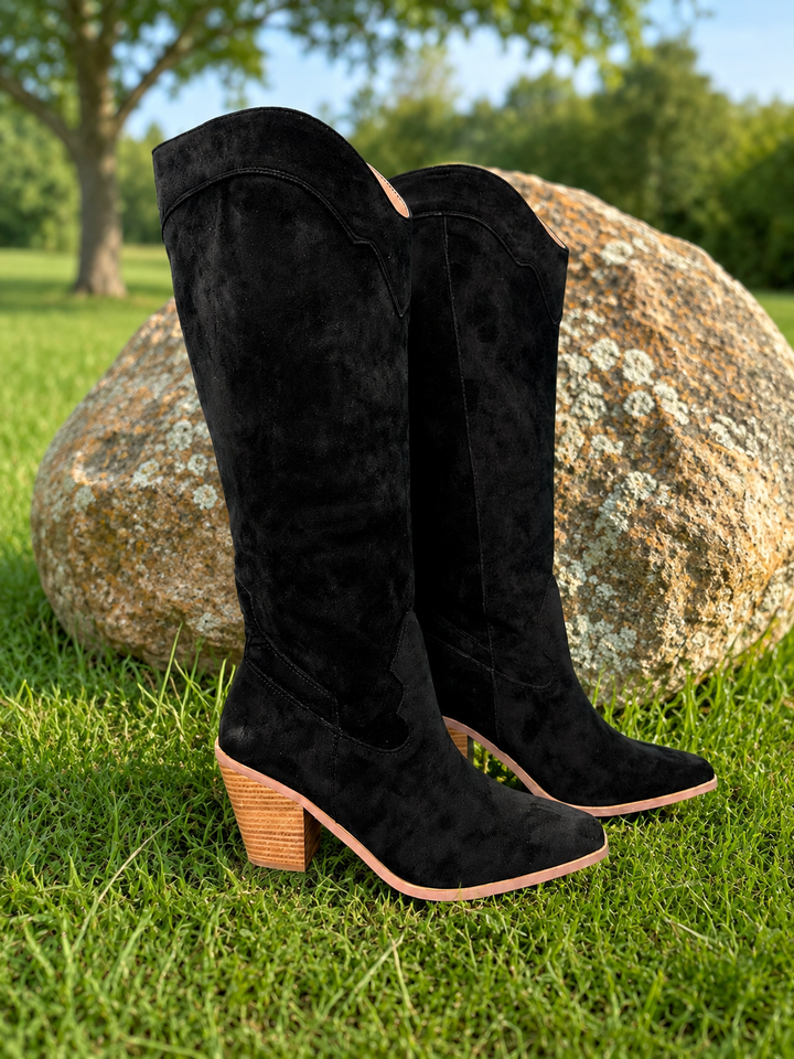Midnight Black Classy Boots