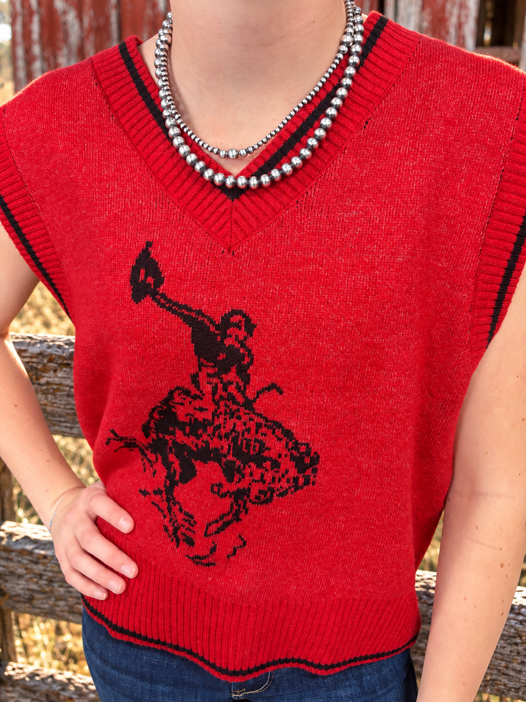Women's Ariat Taylor Red Sweater Vest