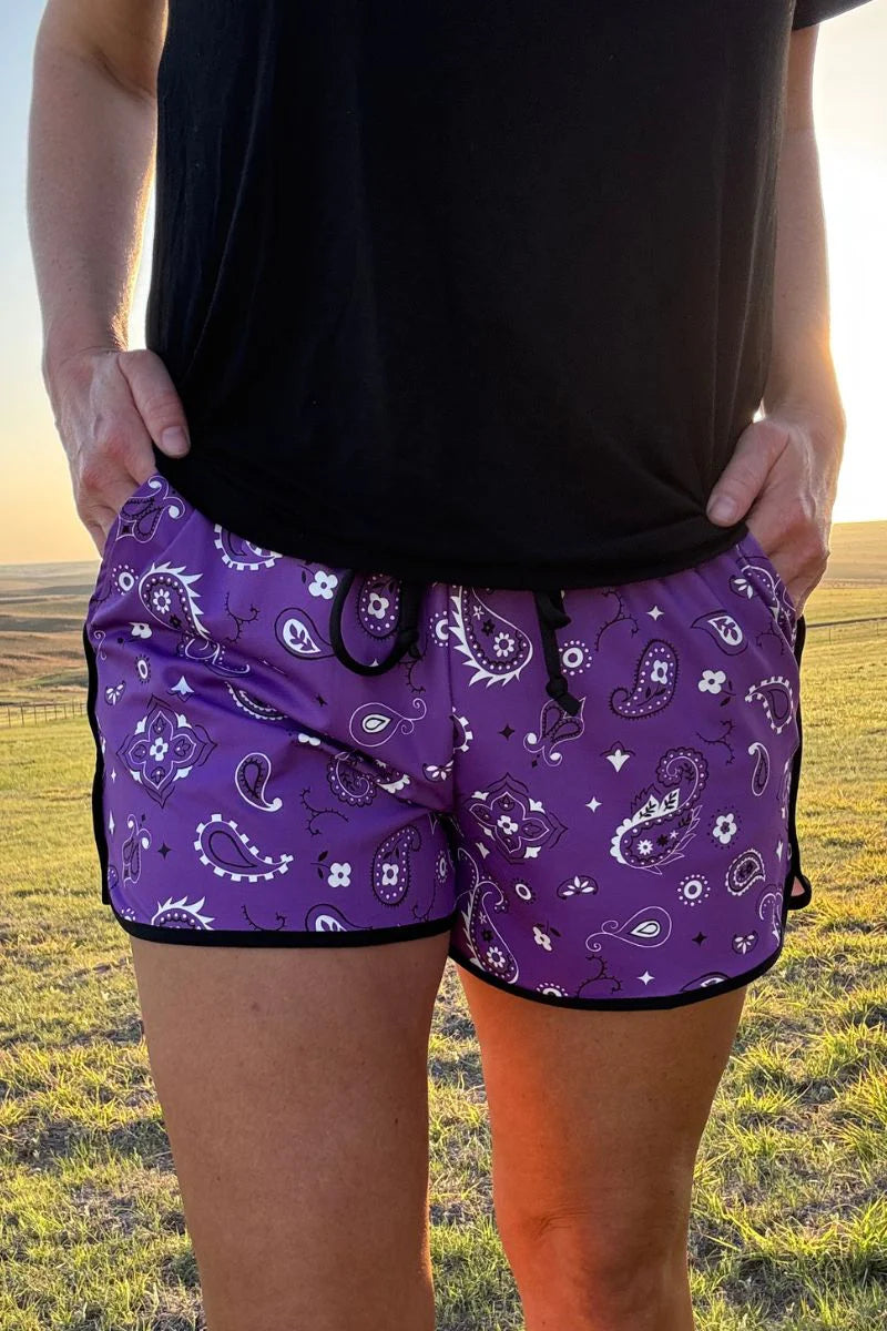 Sterling Kreek Bandana Babe Purple Shorts