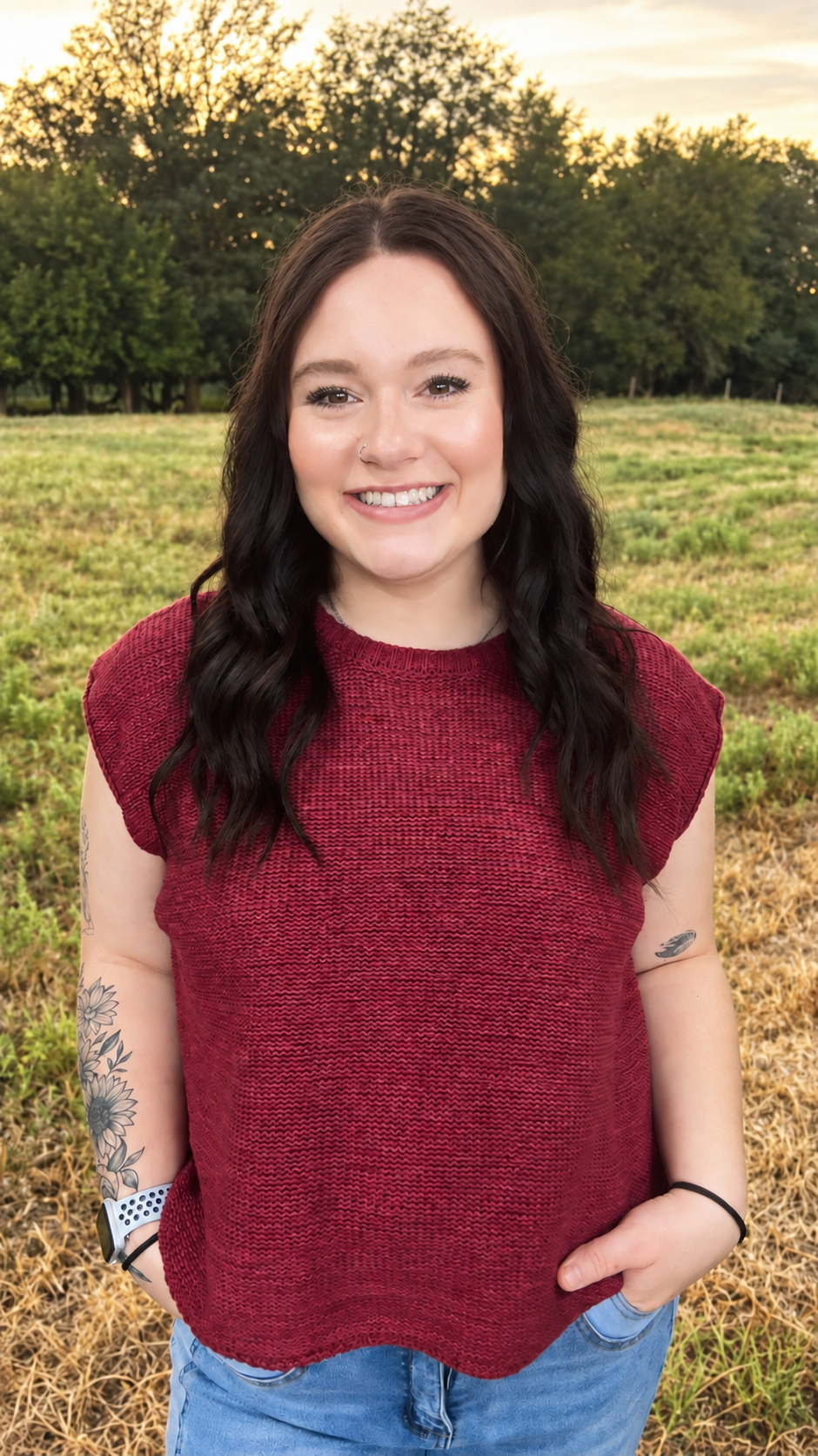 Oversized Crew Neck Sweater Vest- 4 colors