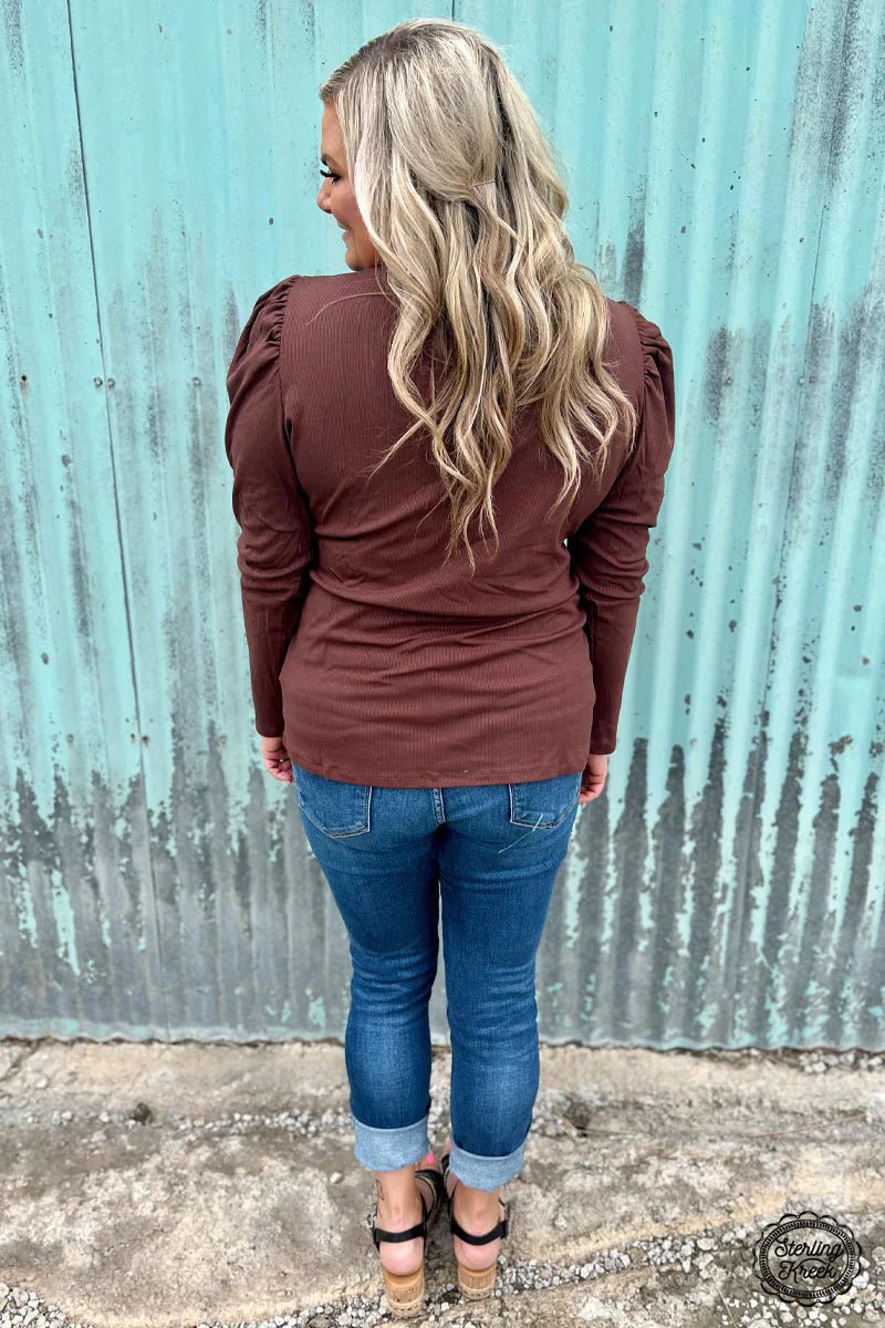 Plus Something Classy Brown Top | gussieduponline