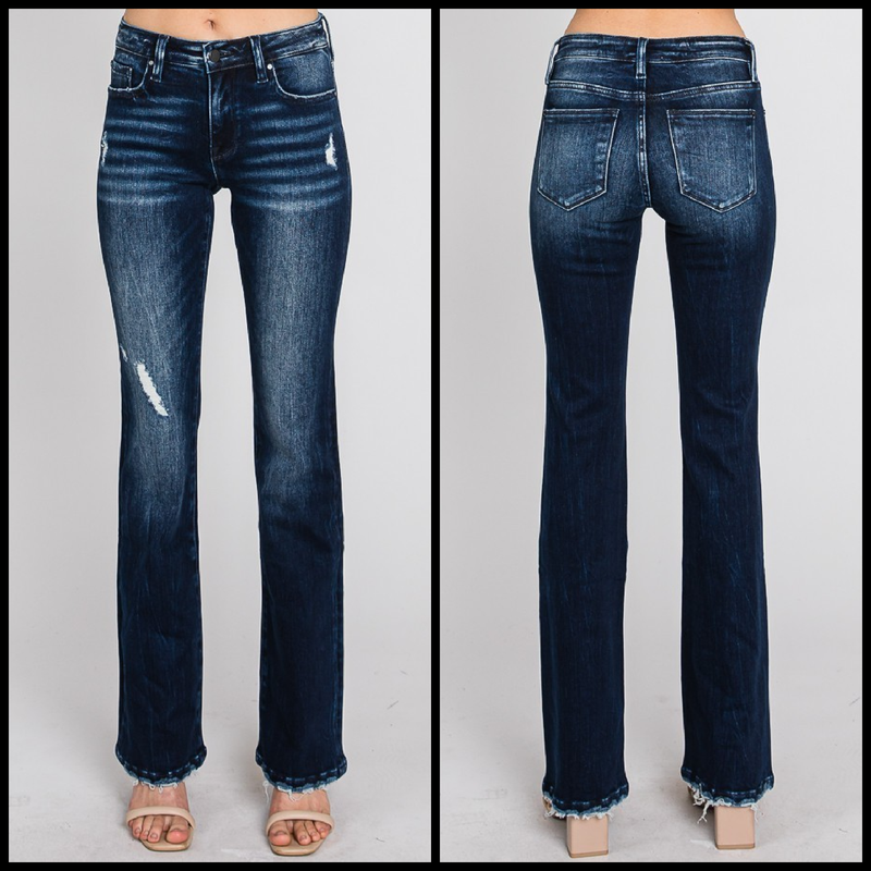 Mid Rise Stretch Classic Bootcut Jeans